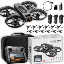 Žaislinis dronas su HD kamera, 3 baterijos, LCD ekranas, brushless