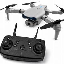 Pilkas dronas su kamera E88 Pro WiFi, vaikams, su dėklu