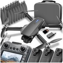 Žaislinis dronas 125g, LCD valdymo pultas, 2 WiFi kameros, 3x AKU, 300m, brushless