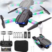 Dronas su dviem kameromis, LED, automatiniu pakilimu, 2 baterijos