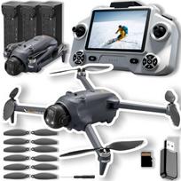 Žaislinis dronas su LCD valdikliu, 2 kameromis, GPS, WiFi, 5G, 3x AKU, 4000 m atstumas, 25 min