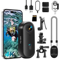 Veiksmo kamera WIFI 128G 4K 30 fps 30M atspari vandeniui 120° plataus kampo
