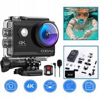 4K UHD sportinė kamera, 30FPS, WiFi, USB-C, nuotolinio valdymo pultas, atspari vandeniui, priedai