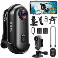 Mini sportinė kamera HD 4K, atspari vandeniui, WiFi, su adapteriais