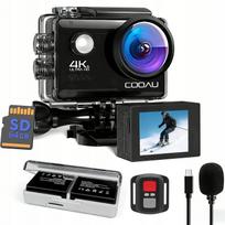 Sportinė kamera EIS 4K WiFi UHD su mikrofonu, nuotolinio valdymo pultu, laikikliais ir 64GB SD kortele