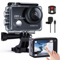 Veiksmo kamera COOAU 4K 20MP su WiFi, mikrofonu ir nuotolinio valdymo pultu