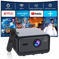 Projektorius 30000LM WiFi Android Smart TV hermetinis 4K automatinis fokusavimas