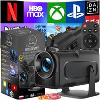 Mini LED nešiojamas išmanusis projektorius su „Android TV“, „WiFi“ ir garsiakalbiu