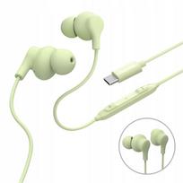 Ausinės HAMA EARBUDS laidinės, USB-C, žalios, su nuotolinio valdymo pultu ir mikrofonu