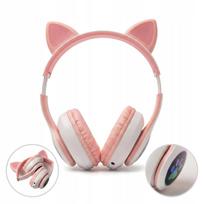 Belaidės Bluetooth ausinės vaikams su kačiuko ausytėmis