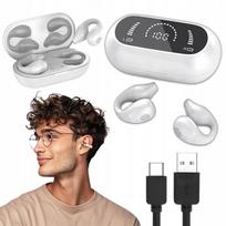 Belaidės kaulų laidumo ausinės, Bluetooth 5.3, baltos