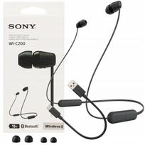 Belaidės ausinės Sony WI-C200 IPX4 BT 5.0, 15h, balso asistentas