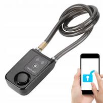 Dviračio spyna su 110 dB signalizacija, Bluetooth, plieninė, 80 cm