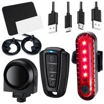 Dviračio signalizacija su nuotolinio valdymo pultu ir LED žibintu, atspari vandeniui