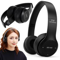 Bevielės Bluetooth ausinės P47, sulankstomos, sportui ir žaidimams