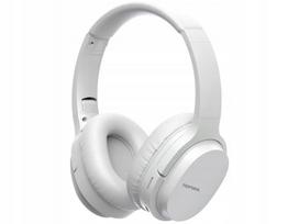 Bevielės ausinės TONSIL R45BT su Bluetooth, ANC, TWS, mikrofonu, baltos