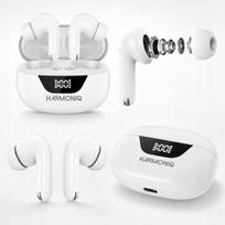 Belaidės į ausis įkišamos ausinės Harmoniq Wireless Earbuds Bluetooth USB-C baltos