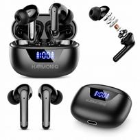 Belaidės ausinės Harmoniq Wireless Earbuds Bluetooth USB-C juodos