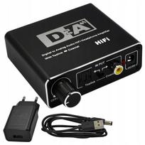 Ausinių stiprintuvas DAC keitiklis HiFi TOSLINK COAXIAL 2x CINCH Wireway