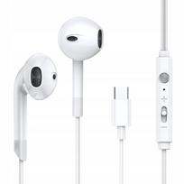 Laidinės USB-C ausinės su mikrofonu ir garso reguliavimu X-Bass