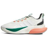 Adidas Alphabounce+ Round Toe Lace-Up Slip-Resistant Durable Lightweight Low-Top Marathon Running Shoes Men sneaker White Green HP6618 41⅓