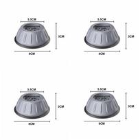 4pcs Anti Vibration Washing Machine Feet Pads Silent Rubber Refrigerator Base Furniture Raiser Support Anti-Skid Damper Stand gray