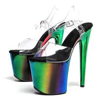 Seksualūs Moteriški Pole Dance Batai Aukštakulniai Kulniukai Šventiniai Klubiniai Platforminiai Aukštakulniai 20cm Batai Vasaros Sandalai Striperio Batai 35 black