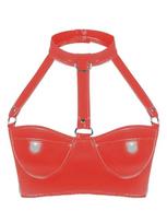 S-3Xl Shiny Faux Pu Leather Crop Tops Halter Bustier Top Tights Sexy Clubwear Cropped Camis Pole Dance Bikini Croptop Tank Shirt 3XL
