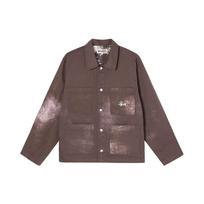 Stussy Dažytas Balintas Amerikietiško Derliaus Švarkas Unisex Švarkas Rudas 115590 L gray