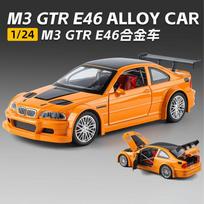 1:24 M3 E46 Gtr Kupė Lydinio Sportinio Automobilio Modelis Metalinis Liejimo Takelio Lenktynių Transporto Priemonės Automobilio Modelis Garsas Šviesa Simuliacija Vaikams Žaislai Dovana