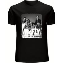 Mcfly Band Official Graphic T-Shirt Unisex T-Shirt Featuring Band Members And Mcfly Logo Print. Casual Crew Neck Short Sleeve Shirt, Perfect for S įvairiaspalvis
