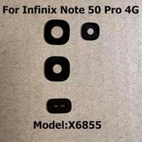 For Infinix Note 50 Pro 4G Back Rear Camera Glass Lens With Glue Sticker Replacement Repair Parts X6855 Note 50 Pro 4G gray