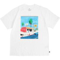 Nike SB Cartoon Landscape Print Skateboard T-Shirt Men Tops White DR7766-100 XL blue