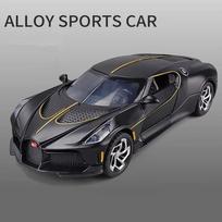New 1:32 Bugatti Lavoiturenoire Alloy Sports Car Model Diecast Metal Toy Vehicles Car Model Simulation Sound and Light Kids Toy Gift juoda