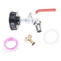 IBC Tank Fittings IBC Tank Adapter IBC Tank Valves for S60X6 Water Storage Tank Tap Tank Garden Hose Connector 1/2  3/4'' 1 gray