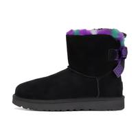 UGG Mini Bailey Bow languotas punkinis batas 'Juodas Violetinis' Moteriškas 1130594-BLK 36 white