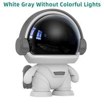 New wireless Bluetooth astronaut astronaut speaker TWS couplet cute desktop space robot subwoofer Bluetooth speaker outdoor gift Without Light-Black