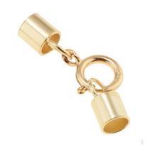 Cap For Leather Cord Necklace Jewelry Lobster Clasp Finding 3mm beige