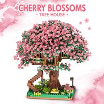 2138 VNT Vyšnių Medžio Namelis Bonsai Statybos Rinkinys Statybiniai Blokeliai DlY Žaislai Sakura Medis Namų Dekoracijos Ornamentai Šventinės Dovanos black