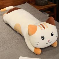 Squishy Kawaii Cat Doll Plush Toy Lying Stuffed Animal Toys Cat Soft Pillow Appeasing Present 60cm ruda