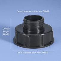 IBC Adapteris S100xS60 į Dn100 Redukcinis S60 IBC Bakelio Jungties Adapteris Tonos Statinės Priedai Vožtuvo Adapteris onesize