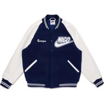 Nike x Nigo NRG Varsity striukė Tamsiai mėlyna Unisex Viršutinis drabužis Mėlyna FV5670-492 M
