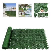 Dirbtinė žalios spalvos tvoros rulonas - 1 vnt., 300x100cm, lauko balkonui ir sodo dekorui su realistiškais lapais, idealus Kalėdų eglutės palydovas ir šventinė dovana 118.11inch*39.37inch