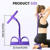 Newest Fitness Resistance Bands 4 Tube Pedal Puller Exercise Resistance Band Handles Attached Rope Sit Up Workout Equipment violetinė