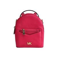 Michael Kors Jessa odinis kuprinė su dvigubu sluoksniu ir raidės logotipu Mažas moteriškas kuprinė Gili rožinė 30T8GEVB1L-DEEP-PINK Basic Set (Bag+Dust Bag) red