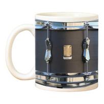 Juokinga Būgnų Puodelis 11oz Retro Keramikinis Būgnų Kavos Puodelis Būgnininko Mėgstamiausias Indas Būgnininko Dovana Vyrams Moterims Muzikantams balta