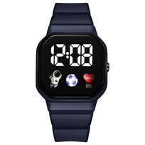 NEW LED Digital Watch For Kids Boys Girls Football Sports Watches Silicone Digital Watch Casual Childrens Electronic Wristwatch black