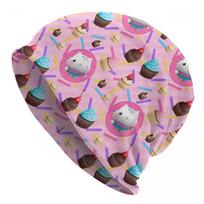 Gabbys Dollhouses Collage Skullies Beanies Hats Cute Cartoon Spring Unisex Women Outdoor Caps Warm Dualuse Bonnet Hat One Size pink