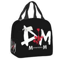 Heavy Metal Rock Band Depeche Cool Mode Thermal Insulated Lunch Bags Women Resuable Lunch Container for Multifunction Food Box 22x20x13cm black