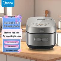 Midea 4L IH Rice Cooker with 0-Coating 316L Stainless Steel Pot CN plug (adapter included)